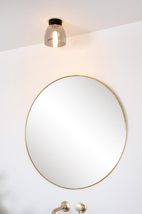 Lucide TYLER plafondlamp voor de badkamer Ø 16,1 cm, G9, IP44, zwart