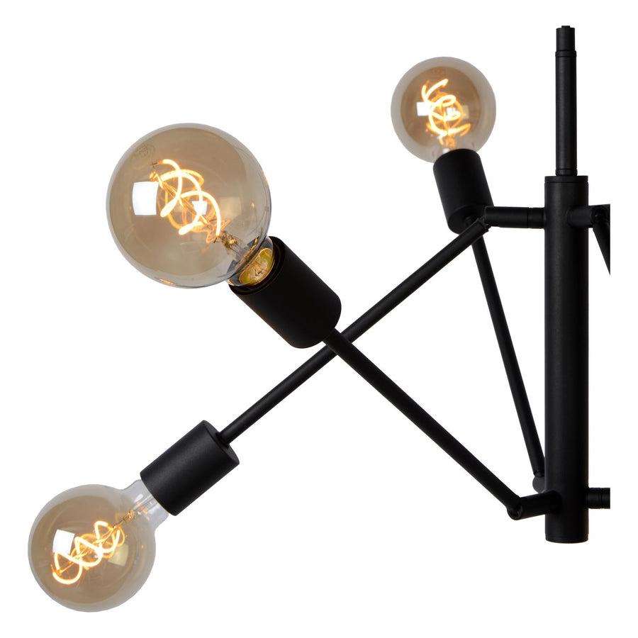 Lucide LESTER hanglamp 6 × E27, zwart