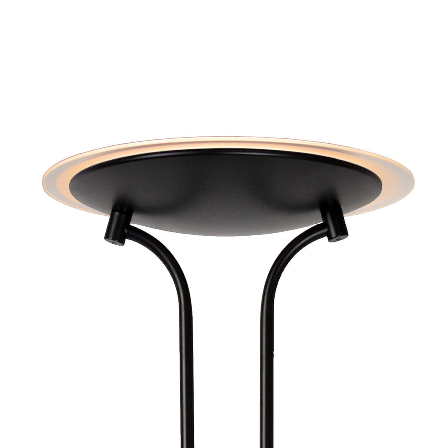 Lucide CHAMPION-LED dimbare LED-leesvloerlamp Ø 30 cm, zwart