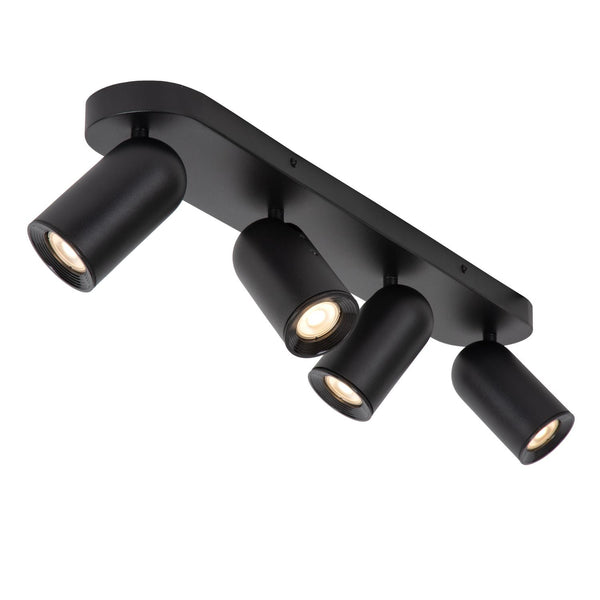 Lucide PUNCH plafondspot 4 × GU10, zwart
