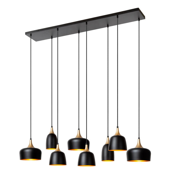 Lucide CHAYANNE hanglamp 8 × E14, zwart
