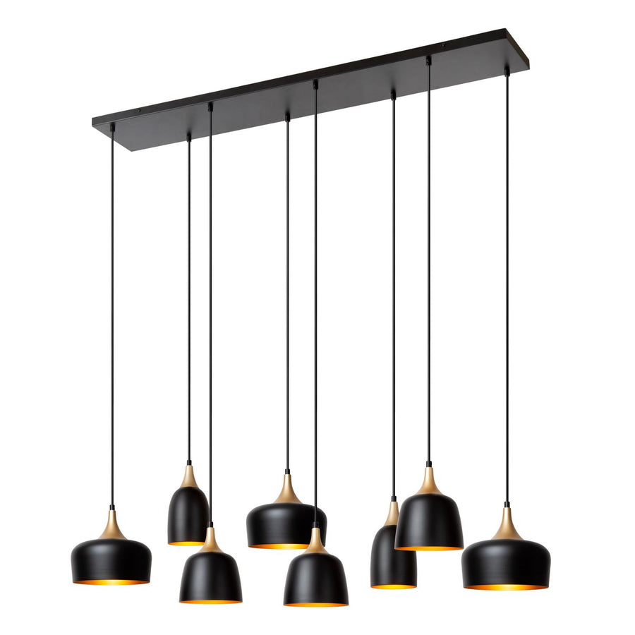Lucide CHAYANNE hanglamp 8 × E14, zwart