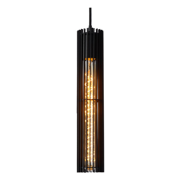 Lucide LIONEL hanglamp Ø 6,5 cm, E27, zwart
