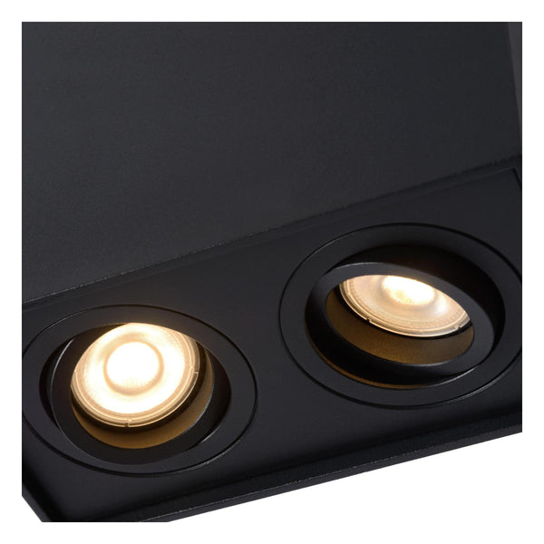 Lucide TUBE plafondspot 2 × GU10, zwart
