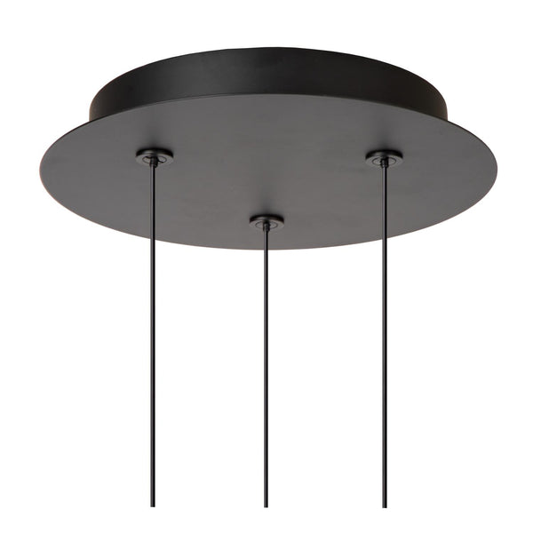 Lucide KLIGANDE dimbare LED-hanglamp Ø 25 cm, 3 × 8 W, zwart