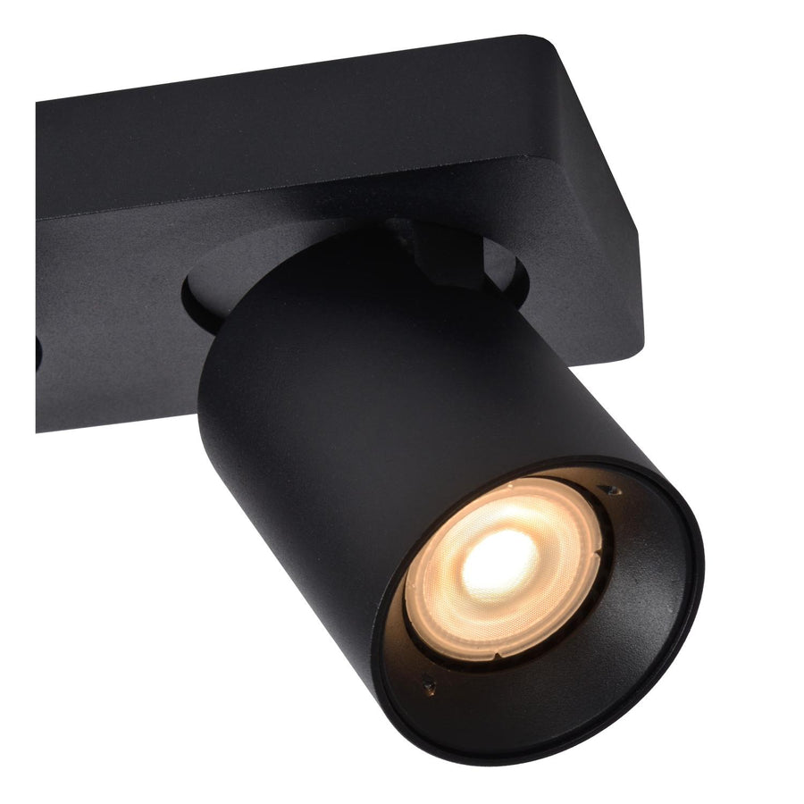 Lucide NIGEL dimbare LED-plafondspot 3 × GU10, 3 × 5 W, 2200–3000 K, zwart