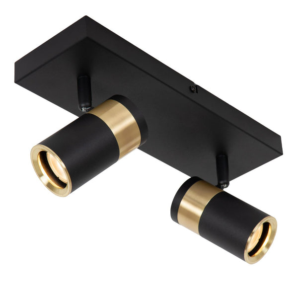 Lucide GORIK plafondspot 2 × GU10, zwart