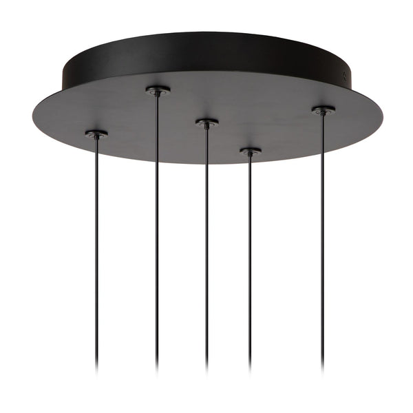 Lucide KLIGANDE dimbare LED-hanglamp Ø 30 cm, 5 × 8 W, zwart