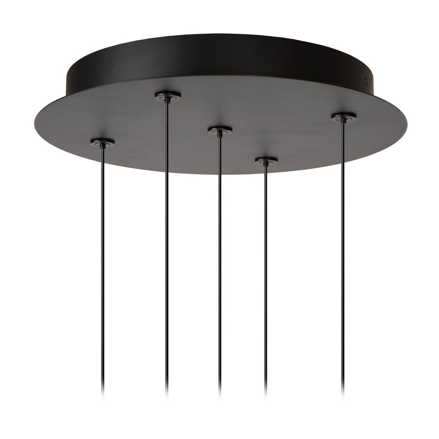 Lucide KLIGANDE dimbare LED-hanglamp Ø 30 cm, 5 × 8 W, zwart