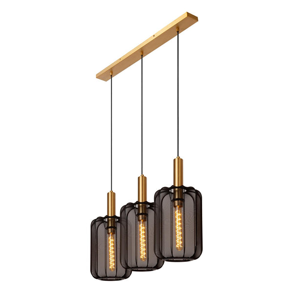 Lucide CORINA hanglamp 3 × E27, zwart