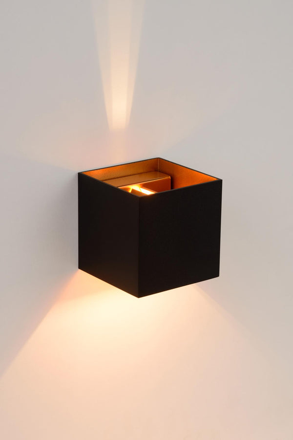 Lucide XIO dimbare LED-wandlamp 4 W, zwart