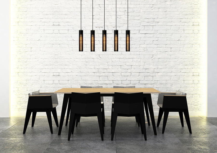 Lucide LIONEL hanglamp 5 × E27, zwart