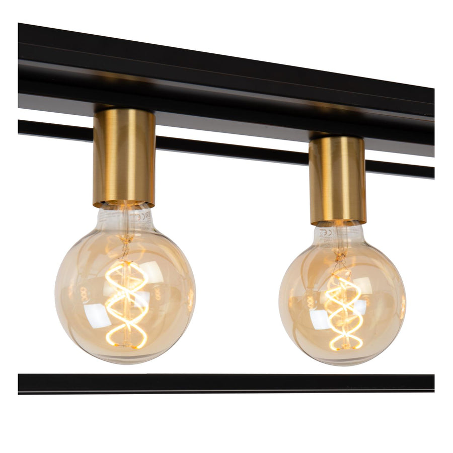 Lucide RUBEN plafondlamp 4 × E27, zwart