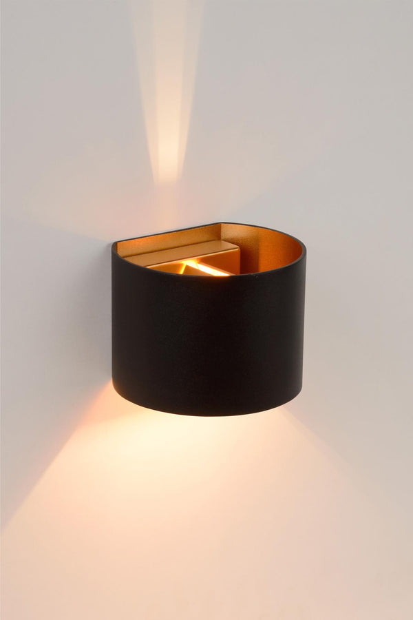 Lucide XIO dimbare LED-wandlamp 3,5 W, zwart
