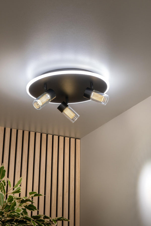 Lucide EVERINA dimbare LED-plafondlamp Ø 40 cm, 2200–6500 K, zwart