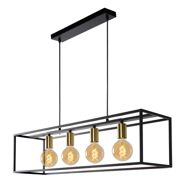 Lucide RUBEN hanglamp 4 × E27, zwart