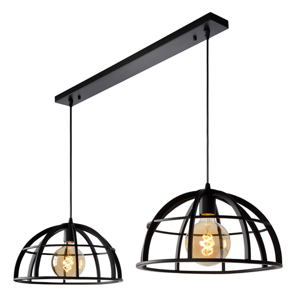 Lucide DIKRA hanglamp 2 × E27, zwart