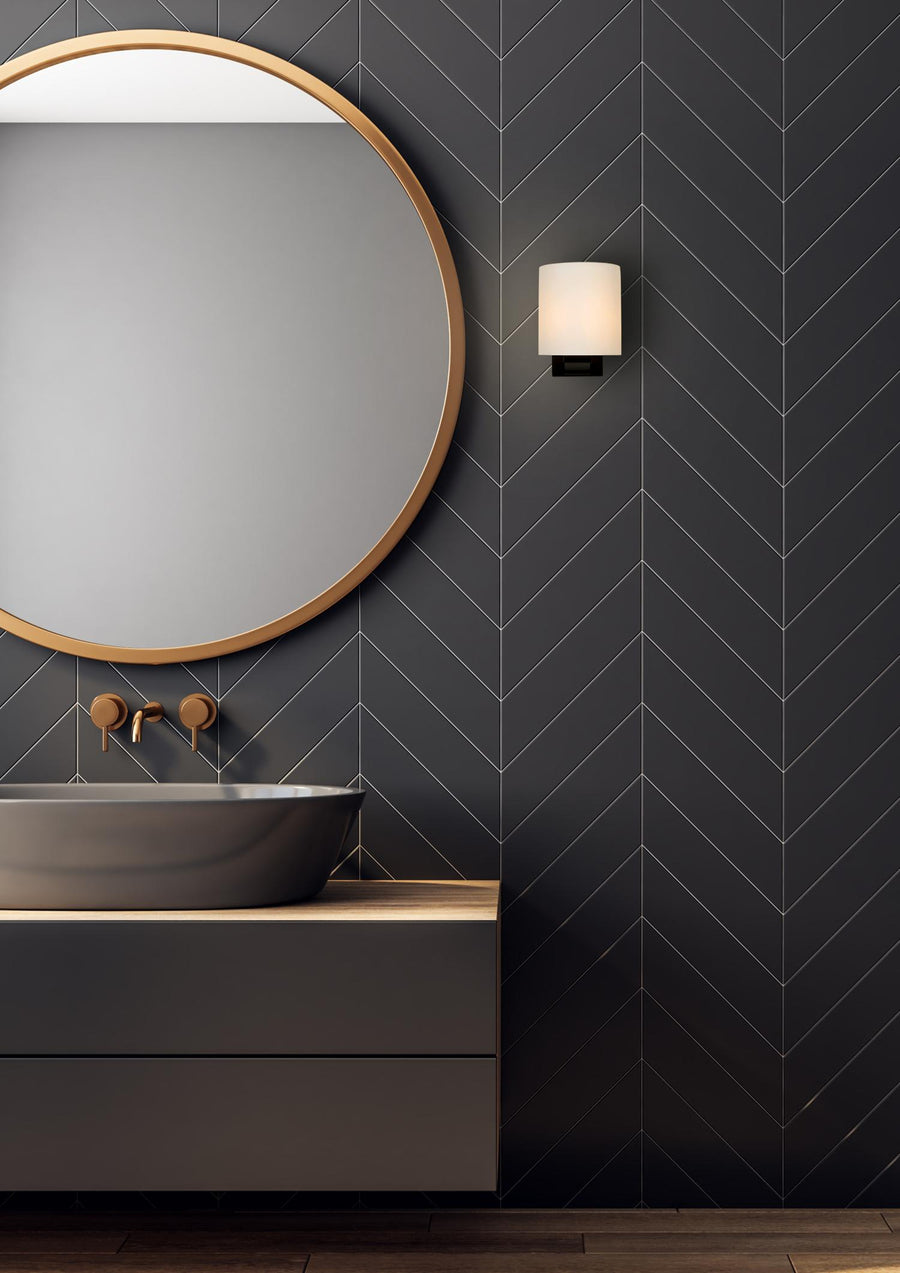 Lucide JELTE wandlamp voor de badkamer G9, IP44, zwart