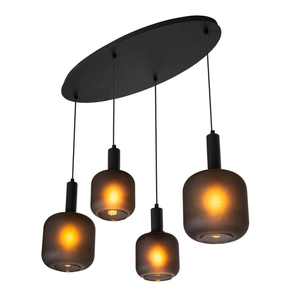 Lucide ELOISE hanglamp 4 × E27, zwart
