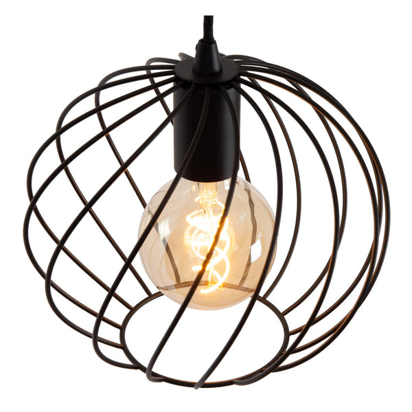 Lucide DANZA hanglamp Ø 25 cm, E27, zwart