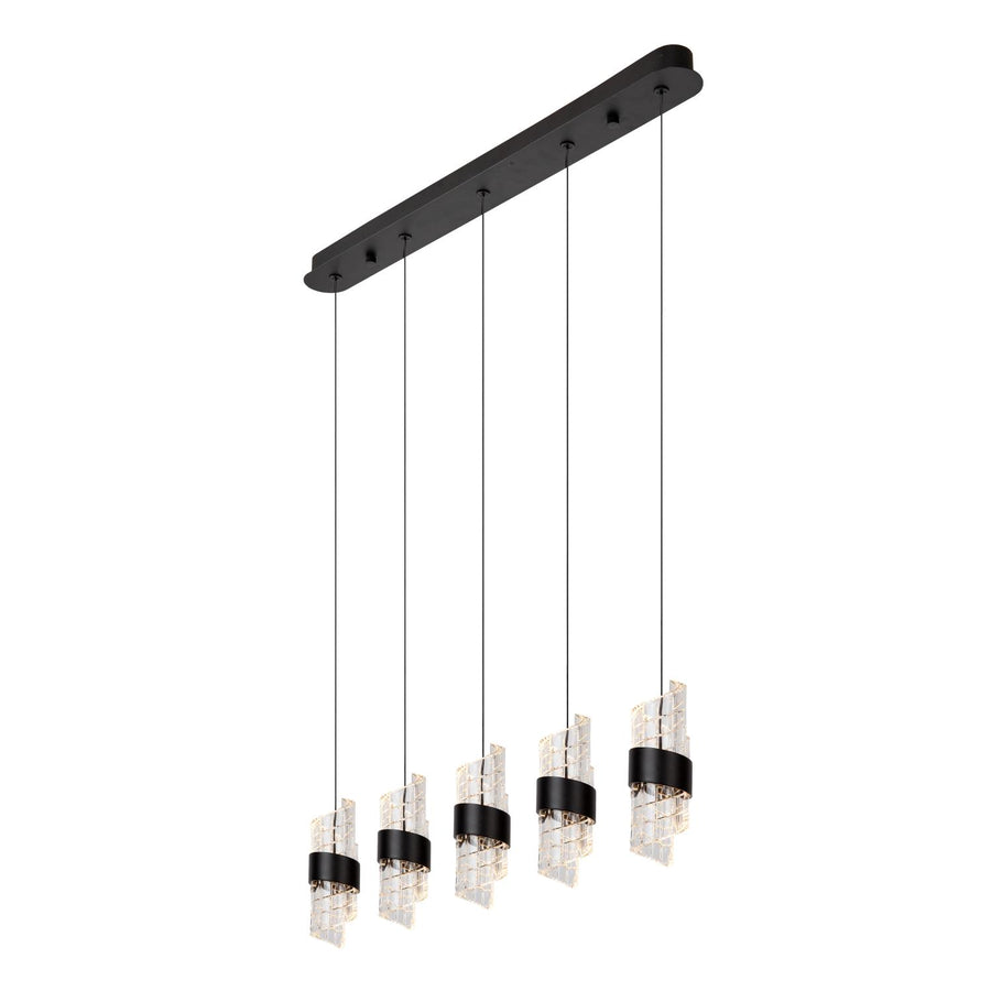 Lucide KLIGANDE dimbare LED-hanglamp 5 × 7,8 W, zwart