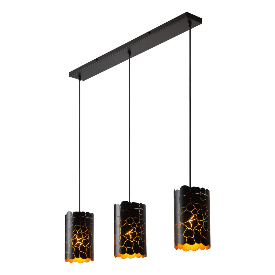 Lucide ALMELO hanglamp 3 × E27, zwart
