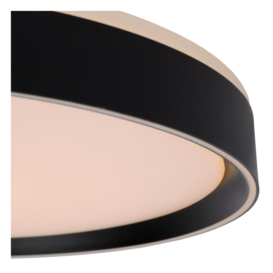Lucide NURIA dimbare LED-plafondlamp met 3 dimstanden, Ø 50 cm, 36 W, zwart