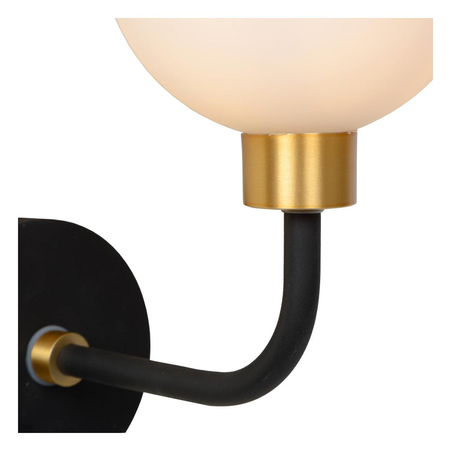 Lucide BEREND wandlamp voor de badkamer G9, IP44, zwart
