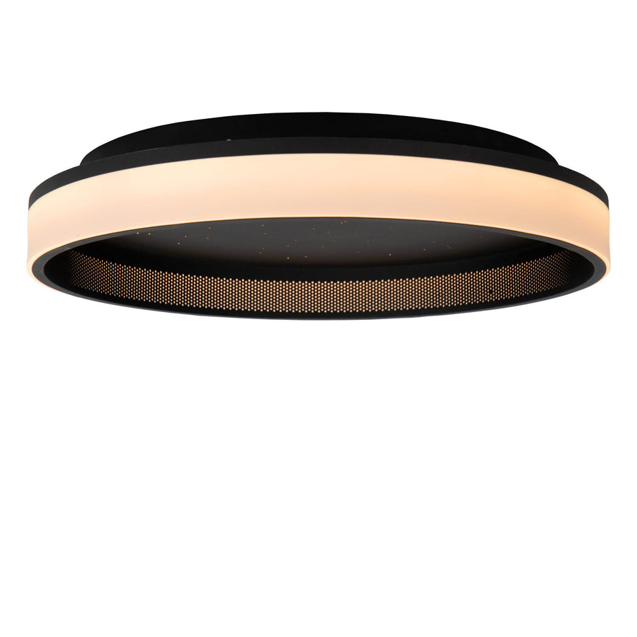 Lucide ESTREJA dimbare LED-plafondlamp met 3 dimstanden, Ø 40 cm, 2500–3000 K, zwart
