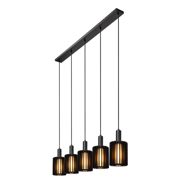Lucide LAMBRES hanglamp 5 × E27, zwart