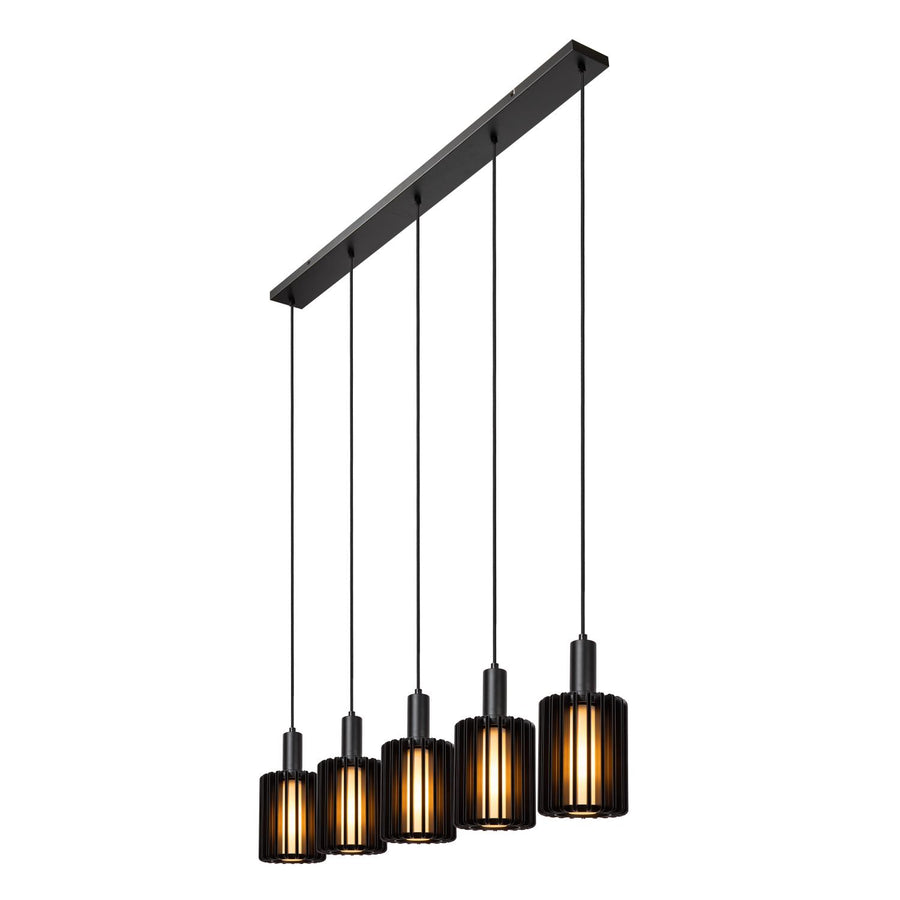 Lucide LAMBRES hanglamp 5 × E27, zwart