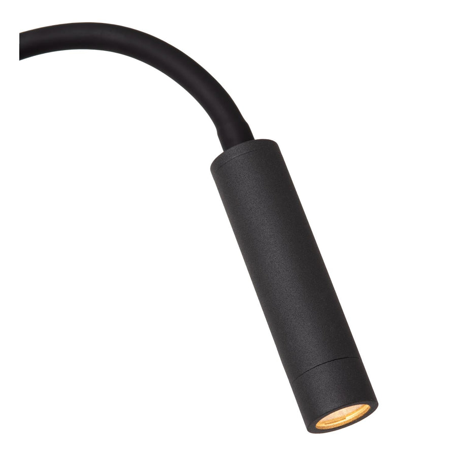 Lucide ALEC dimbare LED-wandspot met 3 dimstanden, G9, 3 W, zwart