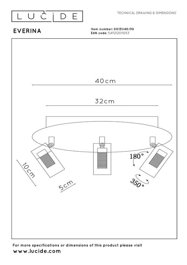 Lucide EVERINA dimbare LED-plafondlamp Ø 40 cm, 2200–6500 K, zwart