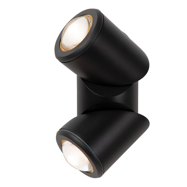 Lucide ERIN LED-wandspot voor binnen en buiten 2 × 5 W, IP65, zwart