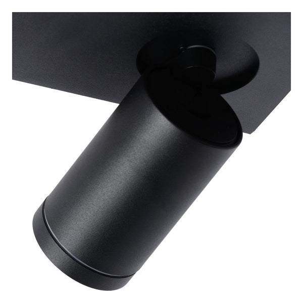 Lucide TAYLOR dimbare LED-plafondspot voor de badkamer 4 × GU10, 4 × 5 W, IP44, 2200–3000 K, zwart