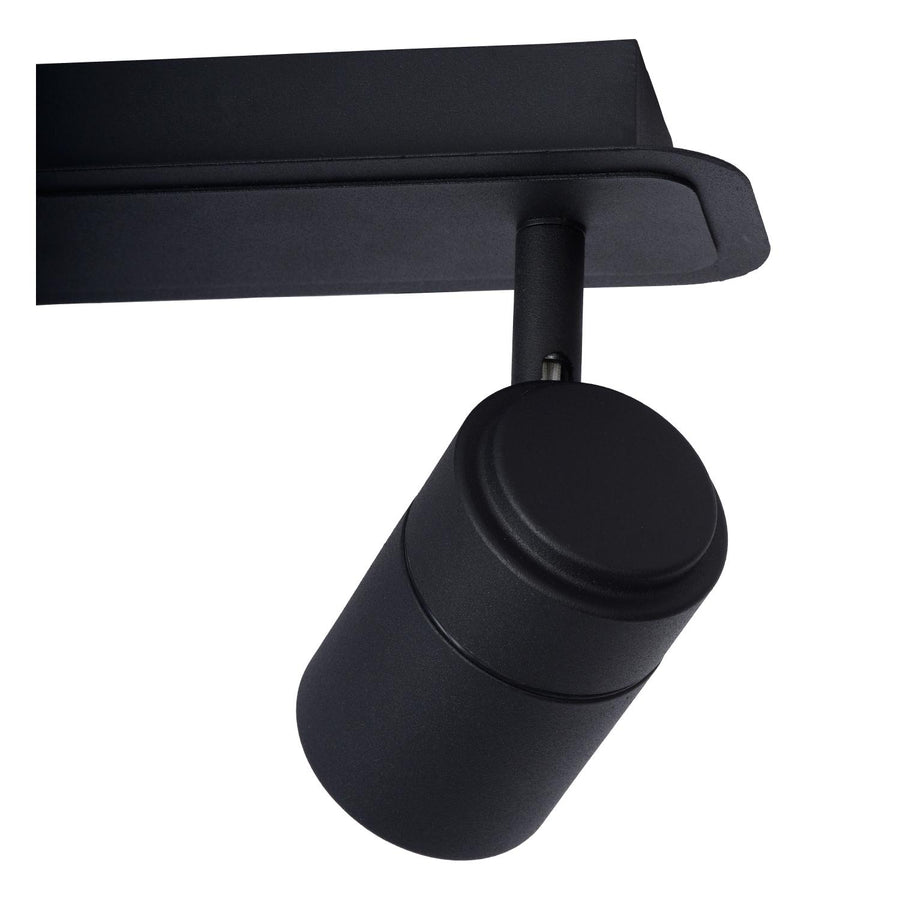 Lucide LENNERT dimbare LED-plafondspot voor de badkamer 3 × GU10, 3 × 5 W, IP44, zwart
