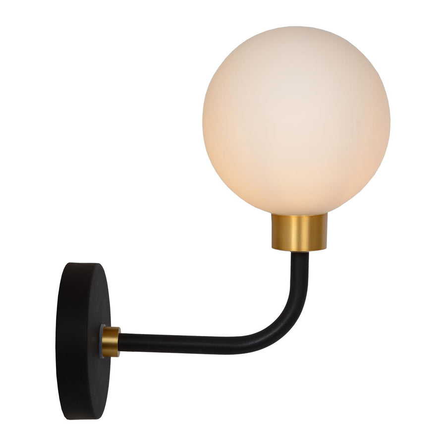Lucide BEREND wandlamp voor de badkamer G9, IP44, zwart