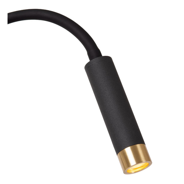 Lucide ALEC dimbare LED-wandspot met 3 dimstanden, G9, 3 W, zwart