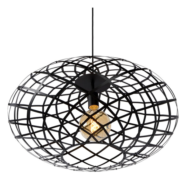 Lucide WOLFRAM hanglamp Ø 65 cm, E27, zwart