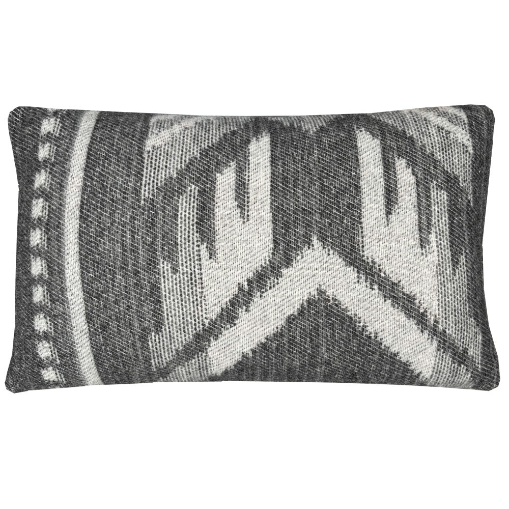 Malagoon sierkussen mochica ornament - antraciet - 35x60cm