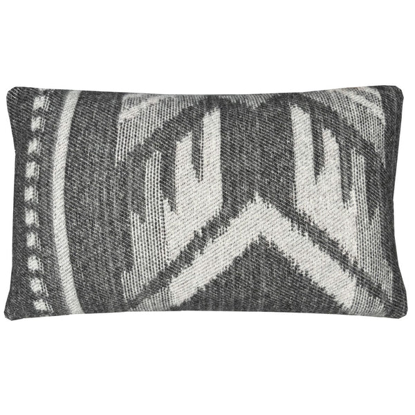 Malagoon sierkussen mochica ornament - antraciet - 35x60cm