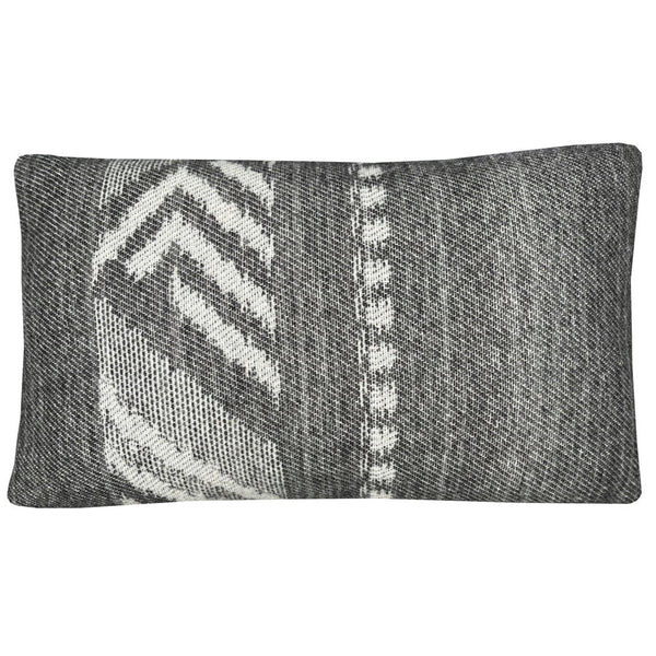 Malagoon sierkussen mochica decostripe - antraciet - 35x60cm