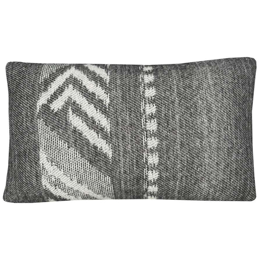 Malagoon sierkussen mochica decostripe - antraciet - 35x60cm