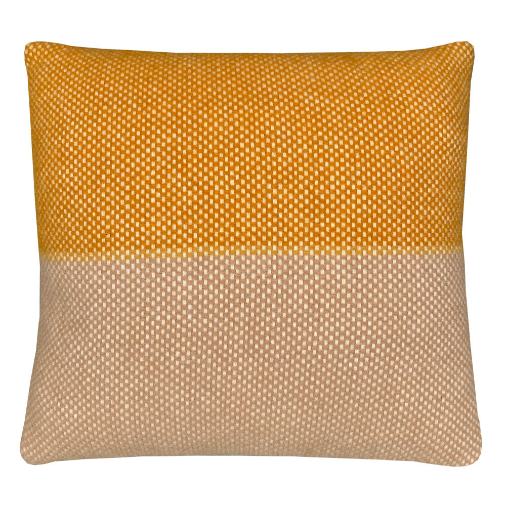 Malagoon sierkussen festivity - geel, oker - 45x45cm 100% wol