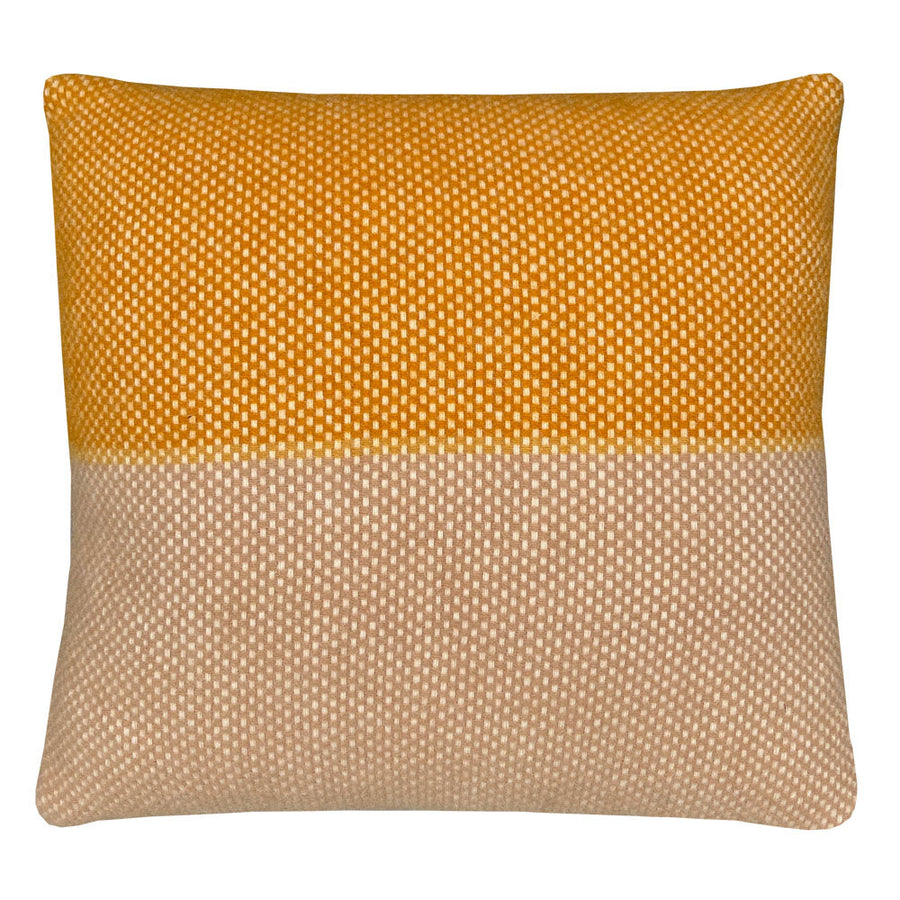 Malagoon sierkussen festivity - geel, oker - 45x45cm 100% wol