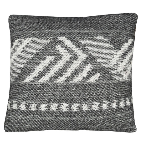 Malagoon sierkussen mochica ornament - antraciet - 45x45cm