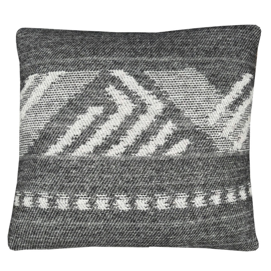 Malagoon sierkussen mochica ornament - antraciet - 45x45cm