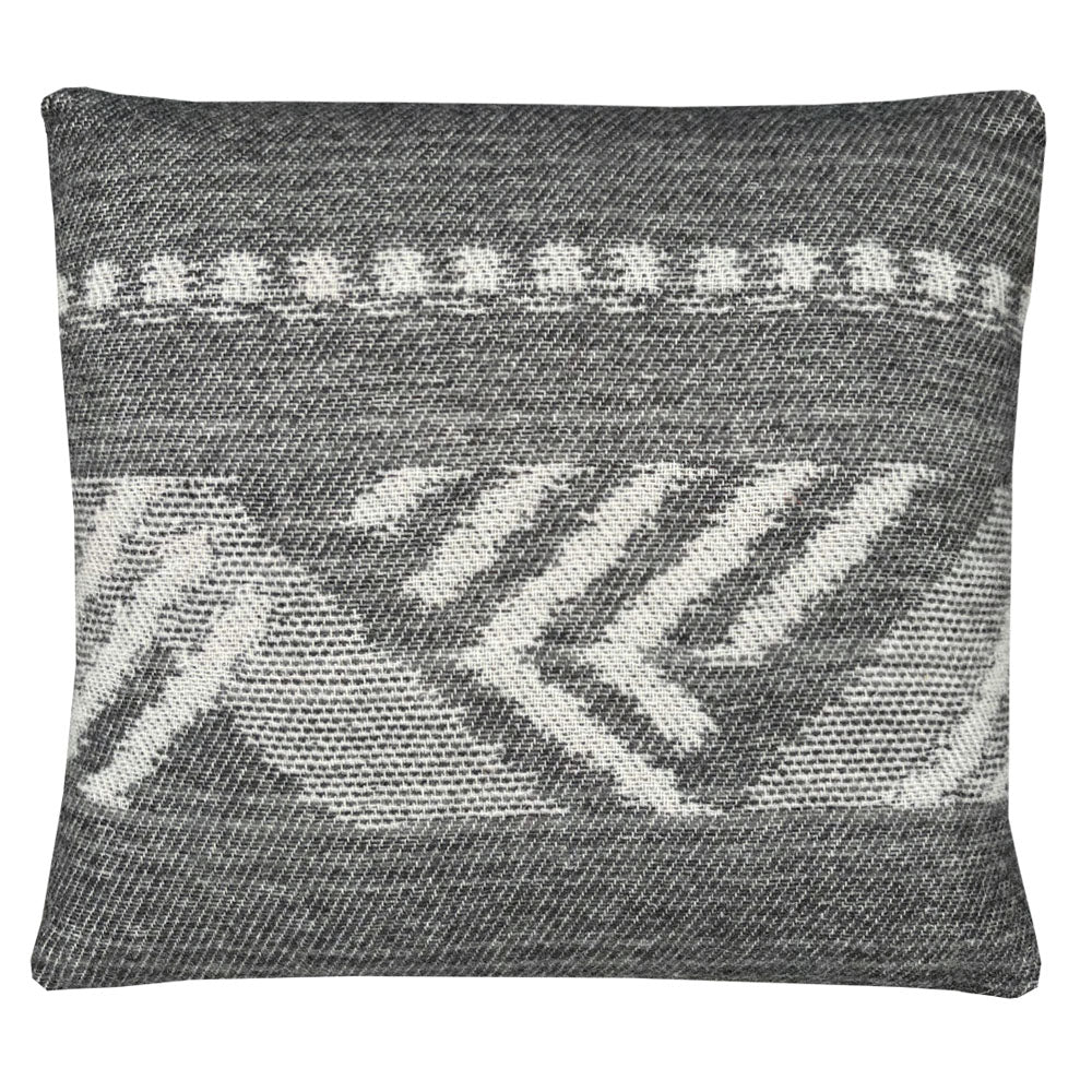 Malagoon sierkussen mochica decostripe - antraciet - 45x45cm