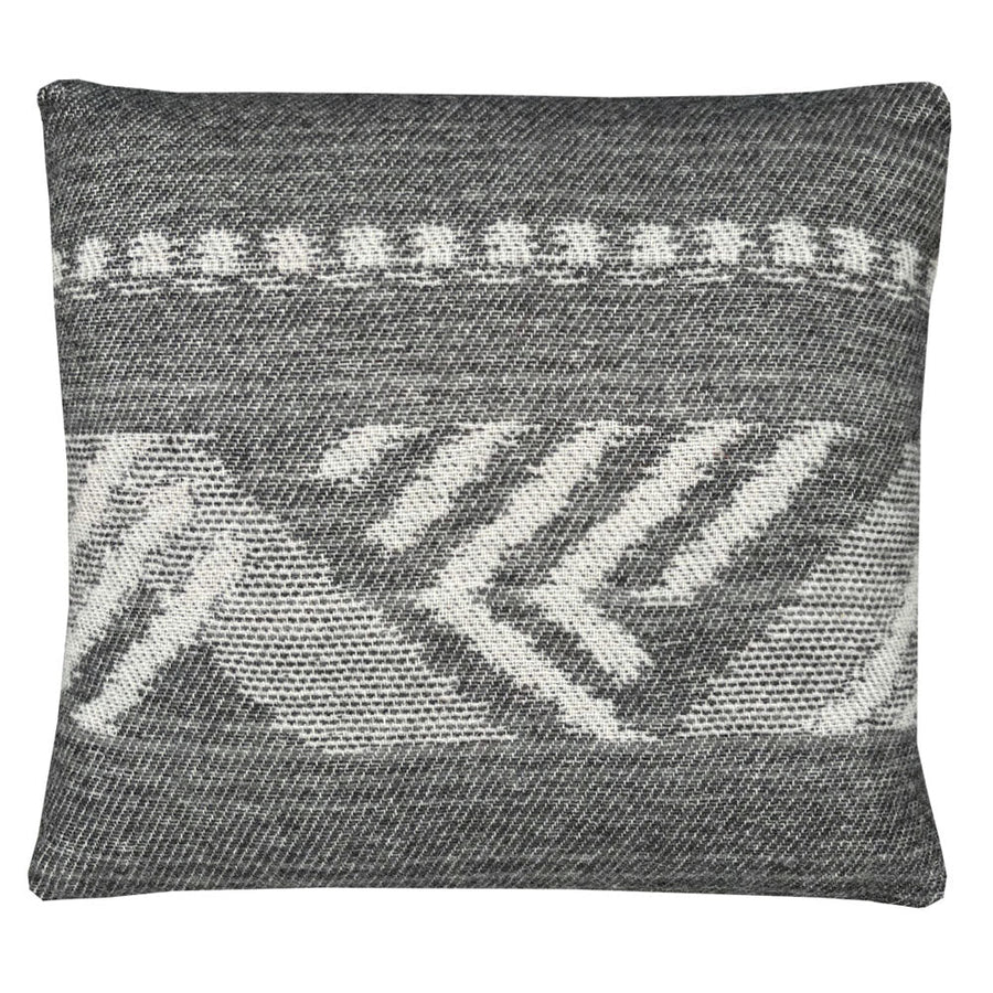Malagoon sierkussen mochica decostripe - antraciet - 45x45cm