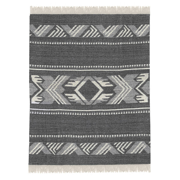 Malagoon plaid mochica - antraciet - 140x200cm merinowol